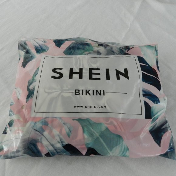 ☀️ NEW in package Shein bikini, swirl pattern, triangle slide top, thong bottom - Picture 3 of 7